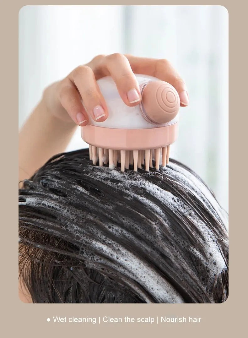 Soft Silicone Pet Bath Brush with Shampoo Dispenser