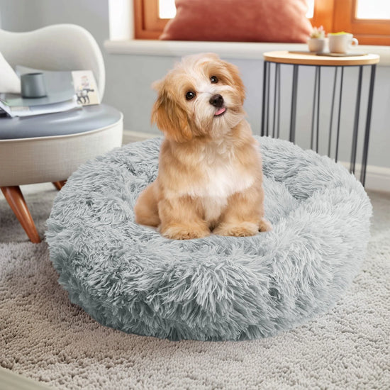 Round Pet Bed Calming Dog & Cat Anti-Anxiety Donut Cuddler