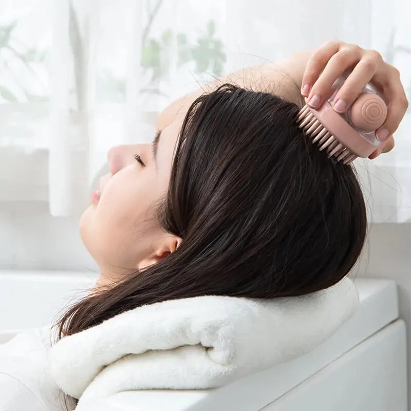 Soft Silicone Pet Bath Brush with Shampoo Dispenser