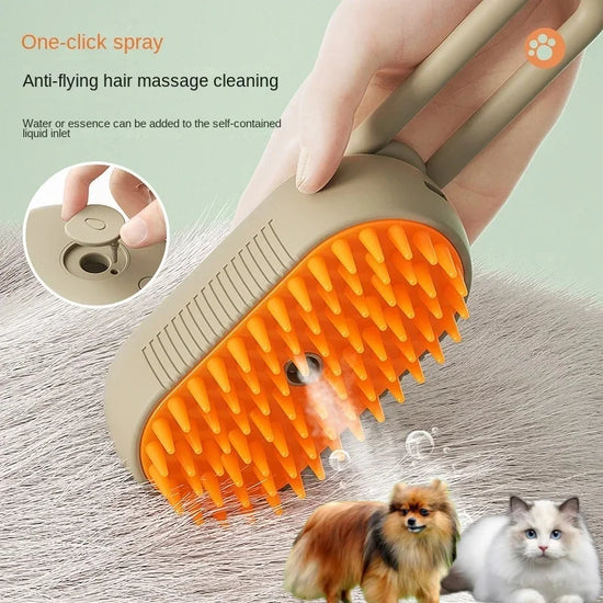 3-in-1 Electric Steaming Pet Brush