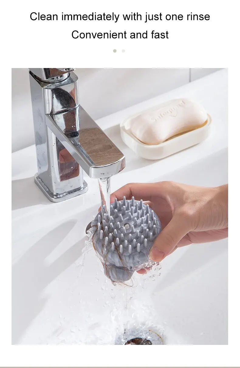 Soft Silicone Pet Bath Brush with Shampoo Dispenser