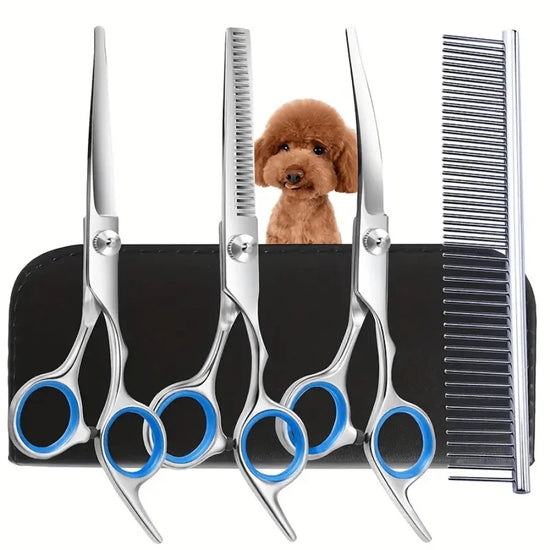 Dog Grooming Scissors Kit Professional Pet Cleaning